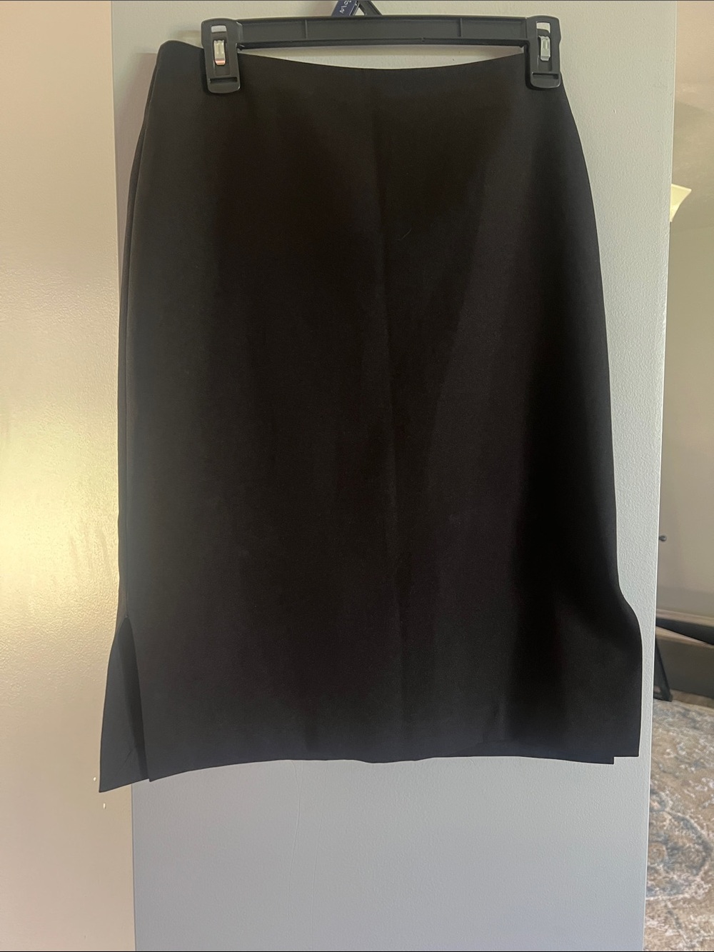 Black Pencil Skirt with Subtle Side Slit